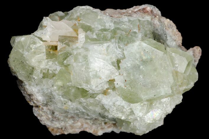 Green Cubic Fluorite Crystal Cluster - Morocco #180269